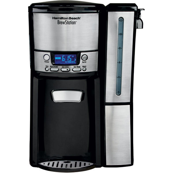 Picture of Hamilton Beach 47950 BrewStation 12-Cup Stainless Steel Trim Dispensing Coffeemaker with Removable Reservoir