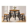 Acme Furniture 07285 5 PC Pack Gaucho Counter Height Dining Set in Oak with Black - Table and 4 Stools Acme Furniture 07285 5 PC Pack Gaucho Counter Height Dining Set in Oak with Black - Table and 4 Stools
