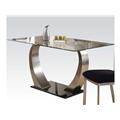 Acme Furniture 10090 Camille Glass Top Dining Table with Metal Base Acme Furniture 10090 Camille Glass Top Dining Table with Metal Base