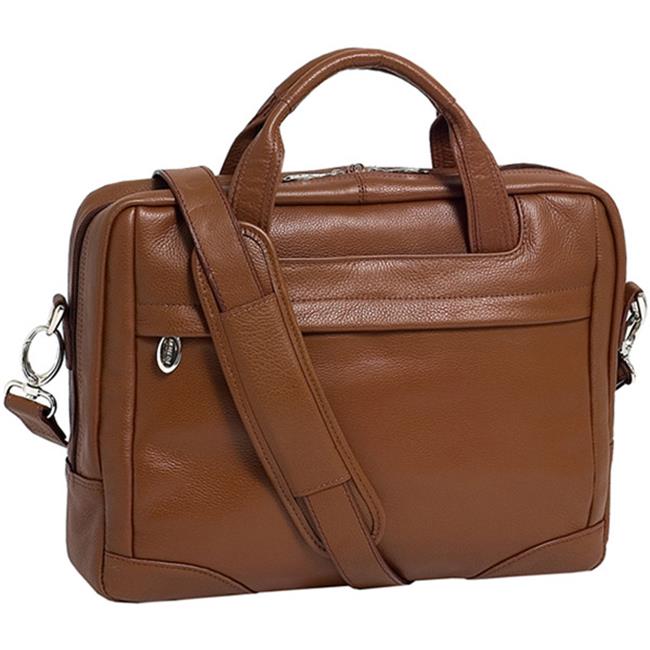 Brown Bridgeport Large Laptop Briefcase