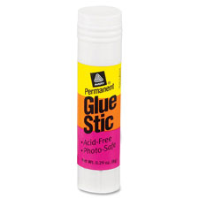 Picture of Avery AVE00171 Glue Stic- Permanent- Washable- .26 oz.- 2-PK- White