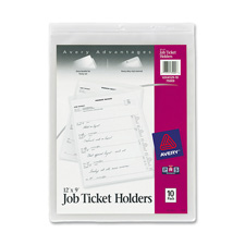 Picture of Avery AVE75009 Job Ticket Holder&#44; 9 in. x 12 in.&#44; Heavy Weight&#44; 10-PK&#44; Vinyl-Clear