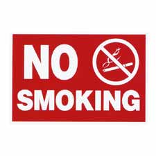 Picture of Advantus Corp. AVT83639 No Smoking Wall Sign&#44; Punched for Hanging&#44; 12 in. x 8 in.&#44; White-Red