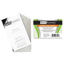 Picture of BTU BAU66200 Business Card Magnets Adhesive Back 3.5 in. x 2 in.  25-PK  Black