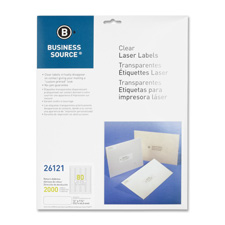BSN26121 Laser Labels- Return Address- .5 in. x 1.75 in.- 2000-PK- Clear