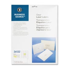 Mailing Labels, Laser, 1 in. x 2.75 in., 750-PK, Clear