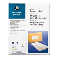 Full Sheet Labels, 8.5 in. x 11 in., 100-PK, White