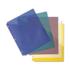 BSN32375 Binder Pockets- Poly- Letter- 8.5 in. x 11 in.- 5-PK- Clear