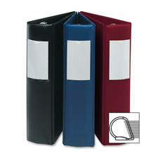 D-Ring Binder with Label Holder- Heavy Duty- 5 in.- Black