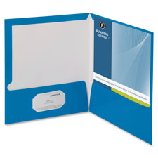 Picture of Business Source BSN44426 Two Pocket Folder&#44; Ltr&#44; 2-Pkts&#44; 100 Shts&#44; 25-BX&#44; RD