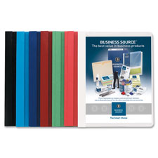 Picture of Business Source BSN78512 Report Covers- Clear Front- .5 in. Cap- 8.5 in. x 11 in.- 25-BX- BK