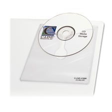 Picture of C-Line CLI70568 Self Adhesive CD-DVD Holder- Reduced Glare- 10-PK- Clear