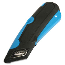 Picture of Consolidated Stamp Mfg.&#44;Co. COS091508 Self-Retracting Knife&#44; Adjustable Blade&#44; Blue-Black