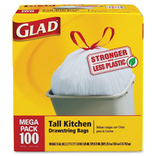 Picture of Clorox Company COX78526 Tall Kitchen Bags- with Drawstring-13 Gal-9Mil-100-BX-4-BC-WE