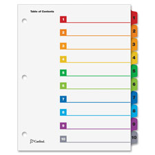 CRD60518 One Step Index System- Numbered 1-5- 5 Tabs- Multicolor -  Cardinal