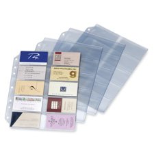 CRD7860000 Refill Pages- For Card File Binder- 10-PK- Clear