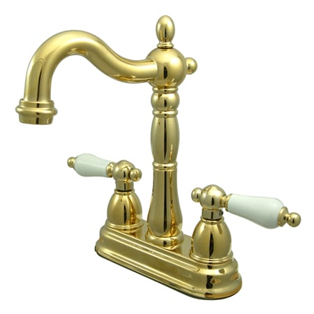 KB1492PL Two Handle 4 in. Centerset Bar Faucet without Pop-Up Rod -  Kingston Brass