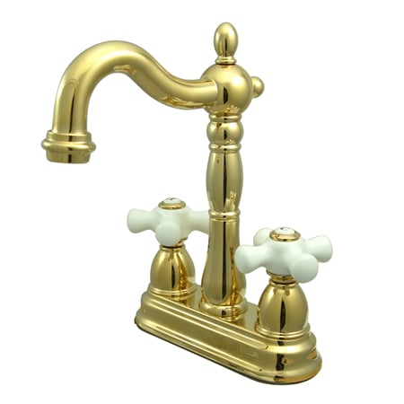 KB1492PX Two Handle 4 in. Centerset Bar Faucet without Pop-Up Rod -  Kingston Brass