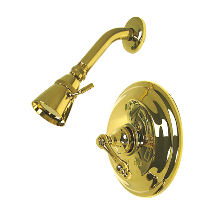 Shower Faucet, 2, Wall Mount, Polished Brass