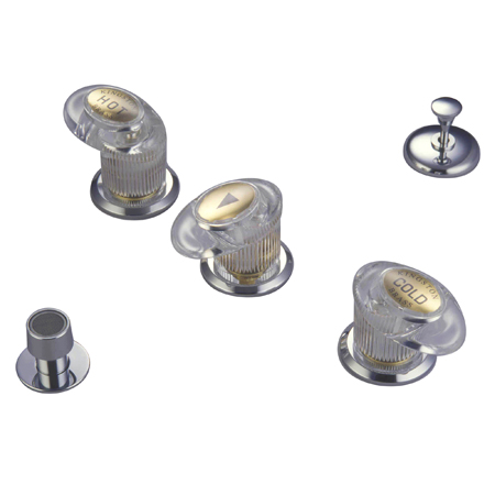 3-Handle Bidet Faucet W/ Brass Pop-Up, Brushed Nickel