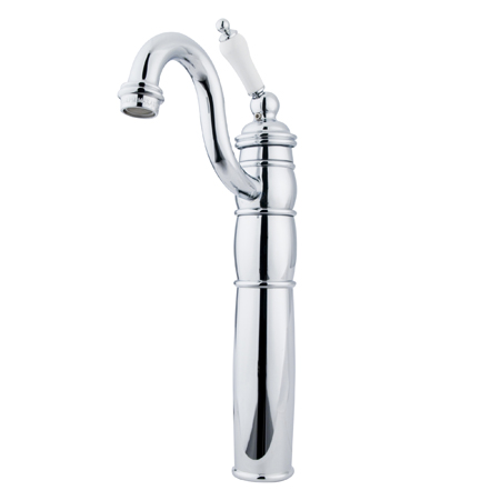 Single Handle Vessel Sink Faucet with Optional Cover Plate - Polished Chrome