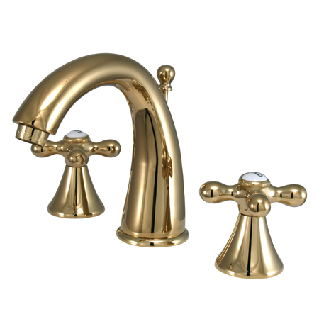 Two Handle 8 in. to 16 in. Widespread Lavatory Faucet with Brass Pop-up - Brass