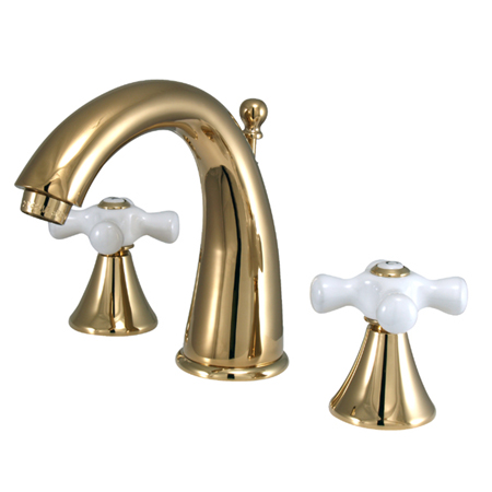 Two Handle 8 in. to 16 in. Widespread Lavatory Faucet with Brass Pop-up