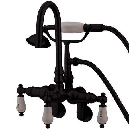 Picture of Kingston Brass CC303T5 Wall Mount Clawfoot Tub Filler with Hand Shower
