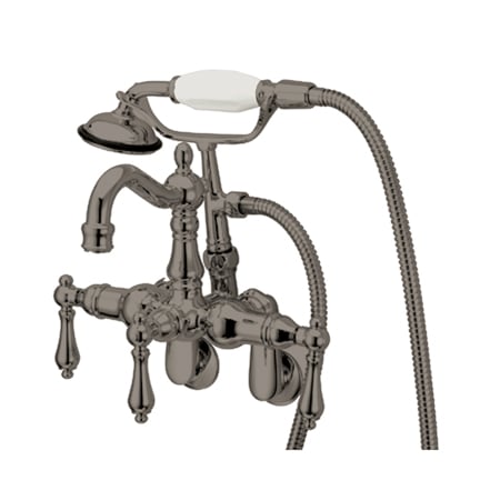 Picture of Kingston Brass CC1301T8 Wall Mount Clawfoot Tub Filler with Hand Shower