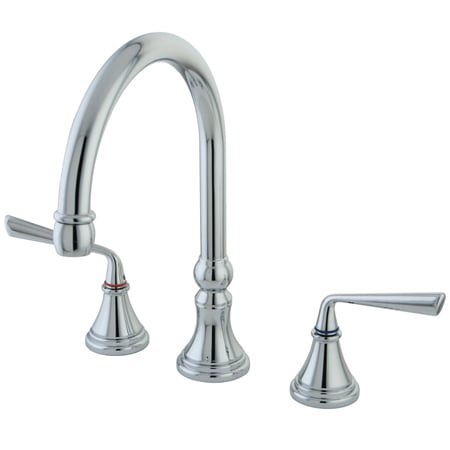 8 in. Deck Mount Kitchen Faucet with Brass Sprayer - Silver -  KitchenCuisine, KI3012940