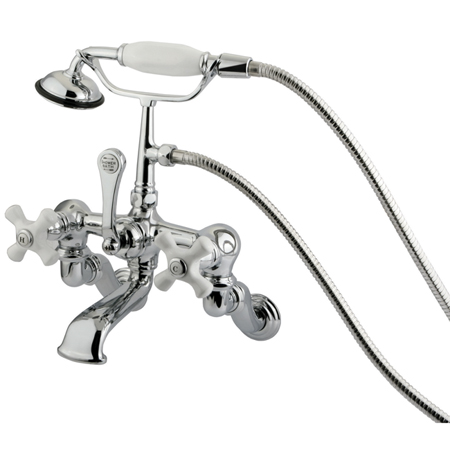 Wall Mount Clawfoot Tub Filler with Hand Shower