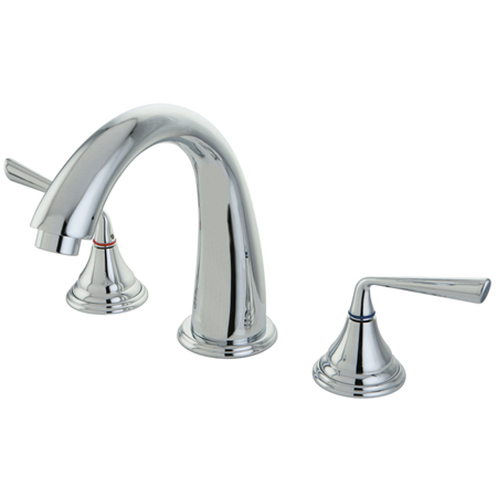 Roman Tub Faucet, Polished Chrome, Deck Mount