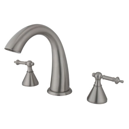 Roman Tub Faucet, Brushed Nickel, Deck Mount