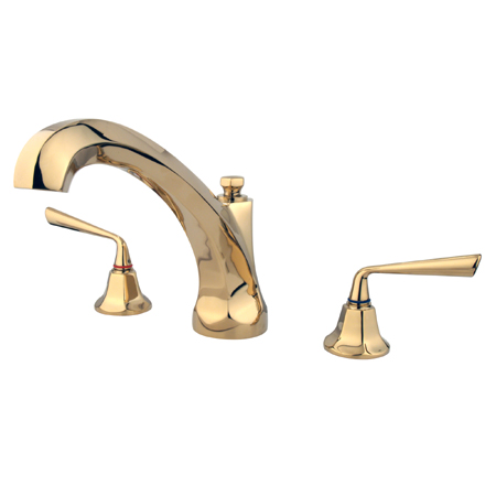 Two Handle Roman Tub Filler - Polished Brass