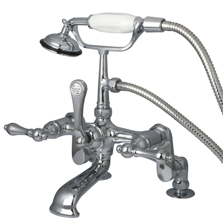 Deck Mount Clawfoot Tub Filler with Hand Shower