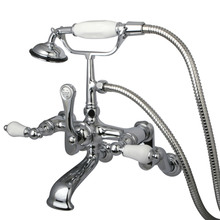 Wall Mount Clawfoot Tub Filler with Hand Shower
