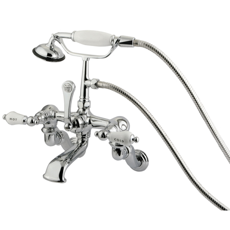 Wall Mount Clawfoot Tub Filler with Hand Shower