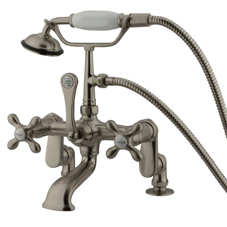 Deck Mount Clawfoot Tub Filler with Hand Shower