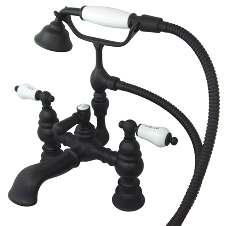Deck Mount Clawfoot Tub Filler with Hand Shower