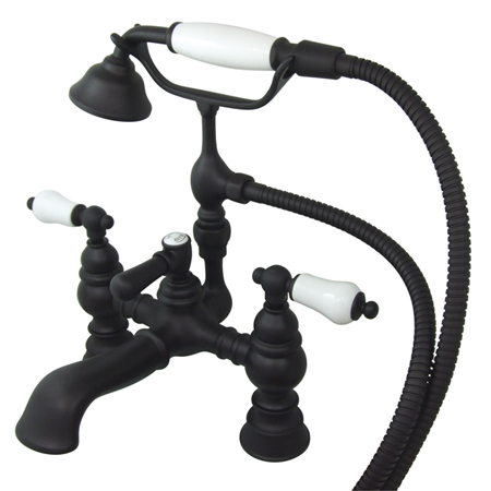 Deck Mount Clawfoot Tub Filler with Hand Shower