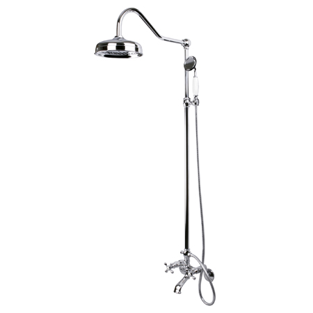 Clawfoot Tub Faucet Packages, Polished Chrome, Wall Mount