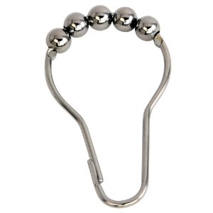 SRCR121 Edenscape Roller Ball Shower Curtain Rings (12Pcs/Set), Chrome