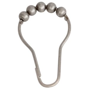 SRCR128 Edenscape Roller Ball Shower Curtain Rings (12Pcs/Set), Nickel
