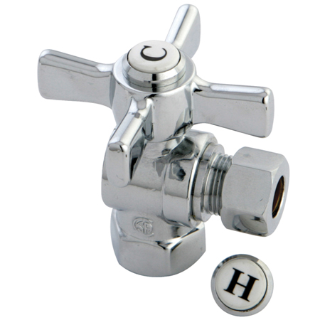 Millennium .37 in. FIP X .37 in. OD Compression Angle Valve - Polished Chrome