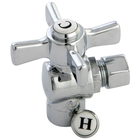 Millennium .5 in. Sweat X .37 in. OD Compression Angle Valve - Polished Chrome