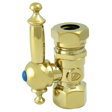 Picture of Kingston Brass CC44152TL Straight Stop with .5 in. IPS x .5 in. or .44 in. Slip Joint