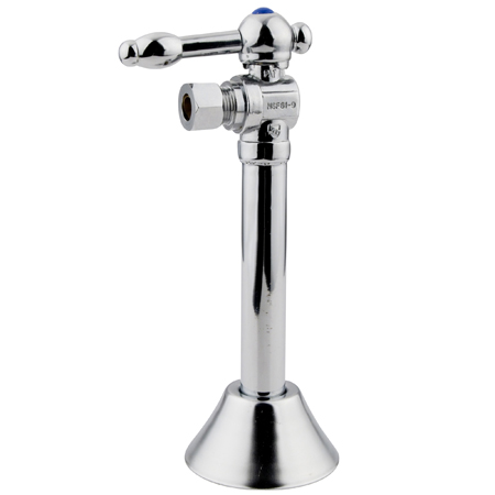 CC83201KL .5 in. Sweat- .37 in. OD Compression Angle Shut-Off Valve with 5 in. Extension