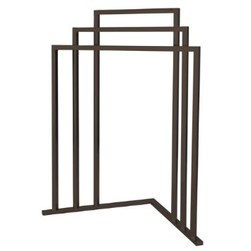 SCC8275 L Shape 3-Tier Steel Construction Corner Towel Rack, Bronze