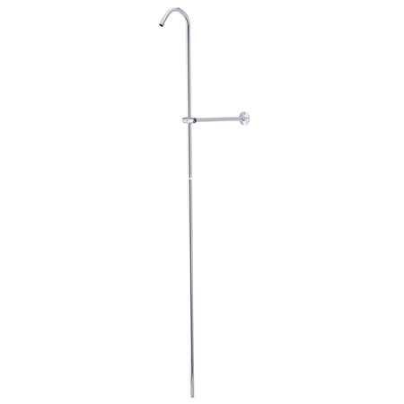 Vintage Shower Riser And Wall Support, Chrome