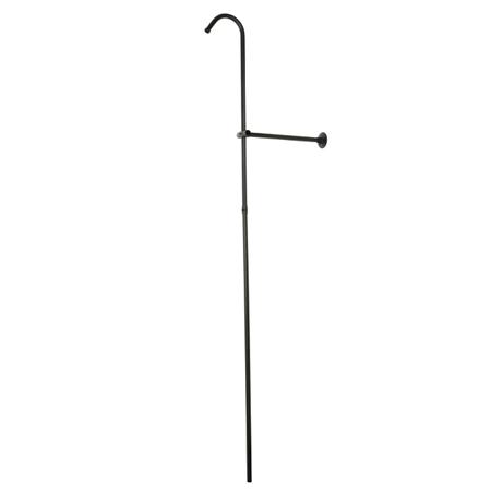 Vintage Shower Riser Only W/ Wall Support, Oil Rubbed Bronze